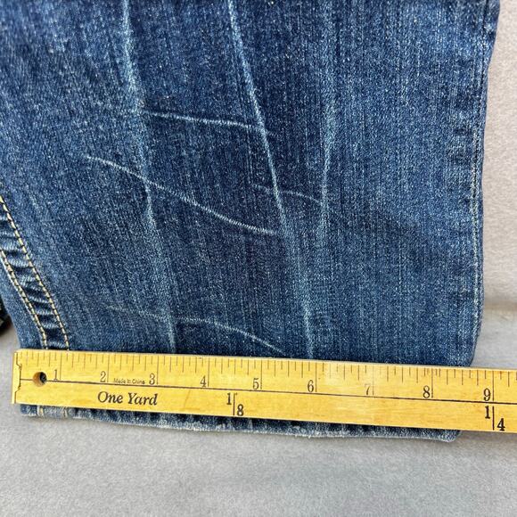 Miss Me Jeans Women's 33 (16) Blue Boot Cut Cow Print Western Preppy Blingy - Picture 12 of 15